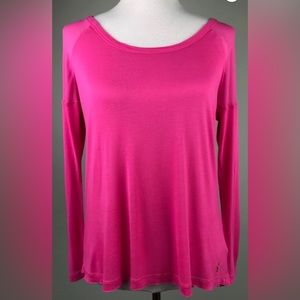 Juicy Couture Pink Sheer Blouse Size XS Long Sleeve Stretch Layer Casual Shirt